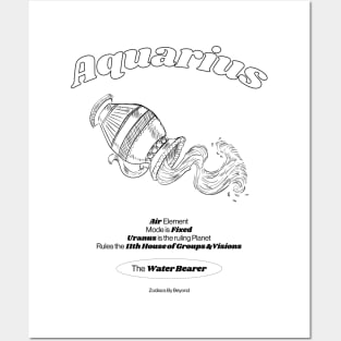 Aquarius Zodiac Design Posters and Art